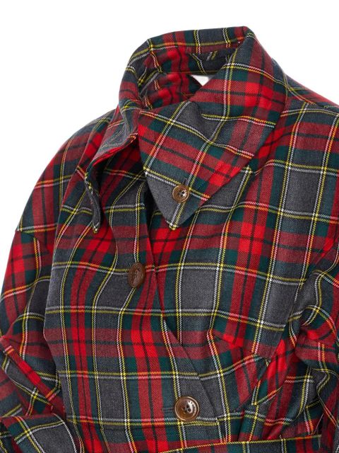 Vivienne Westwood tartan belted coat - Red - zdjęcie produktu nr 2