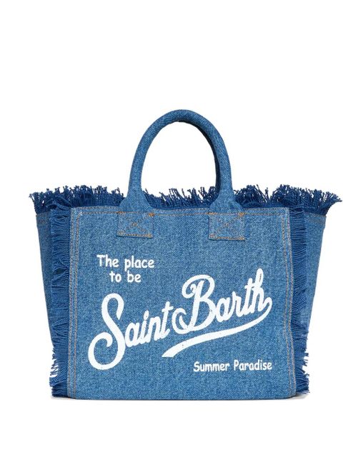 MC2 Saint Barth Colette fringed denim tote bag - Blue - zdjęcie produktu nr 1