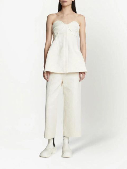 Proenza Schouler cotton wool jacquard trousers - White - zdjęcie produktu nr 2