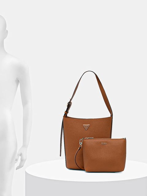 Guess torebka MERIDIAN kolor brązowy HWBG69 74040