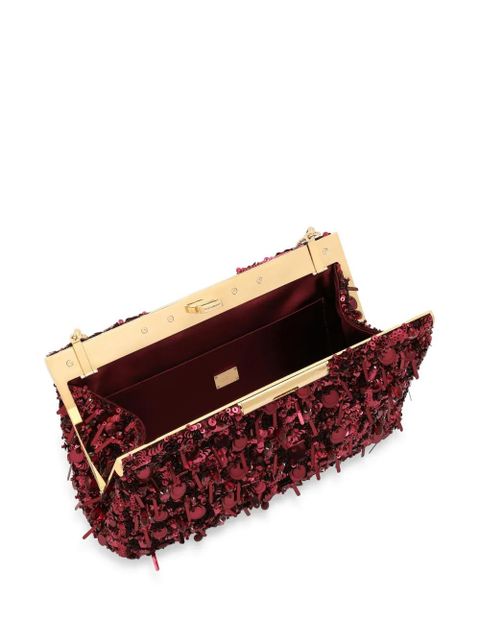 Dolce & Gabbana sequined shoulder bag - Red
