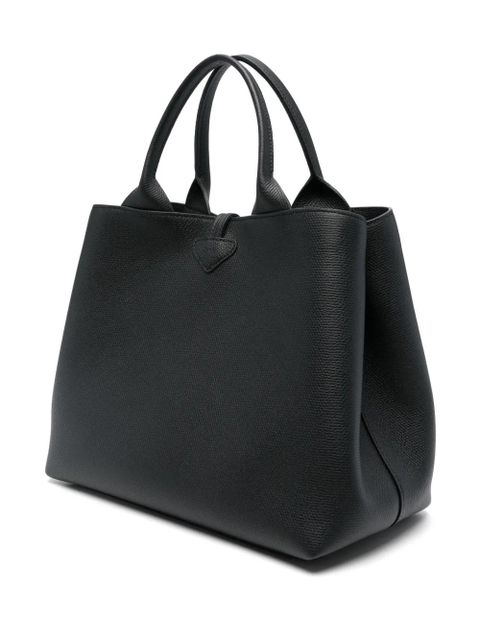 Longchamp large Le Roseau tote bag - Black - zdjęcie produktu nr 2