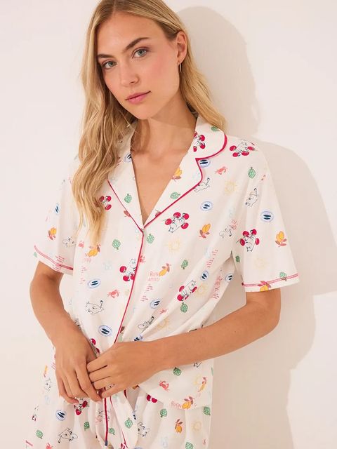 women'secret piżama bawełniana damska kolor biały bawełniana 3132114