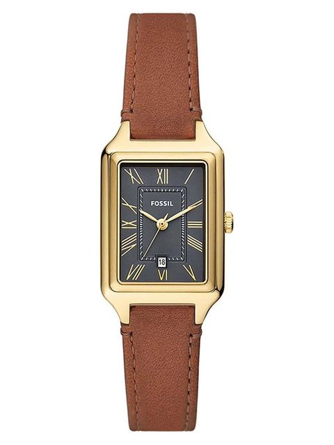 Fossil zegarek damski kolor brązowy - zdjęcie produktu nr 1