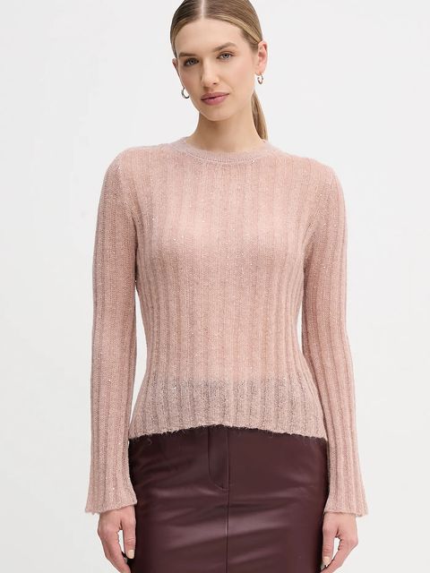 Hoss Intropia sweter z dodatkiem wełny damski kolor różowy lekki 6382016 - zdjęcie produktu nr 1