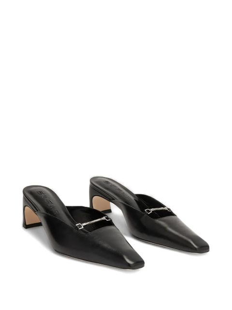 BY FAR Leda square-toe mules - Black - zdjęcie produktu nr 2