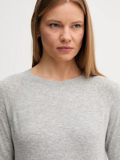 United Colors of Benetton sweter z domieszką wełny damski kolor szary 1035D1P17