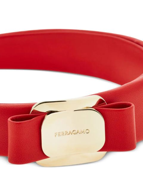 Ferragamo vara plate bow headband - Red