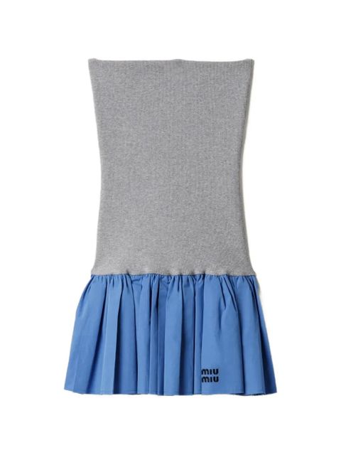 Miu Miu panelled mini skirt - Blue - zdjęcie produktu nr 1
