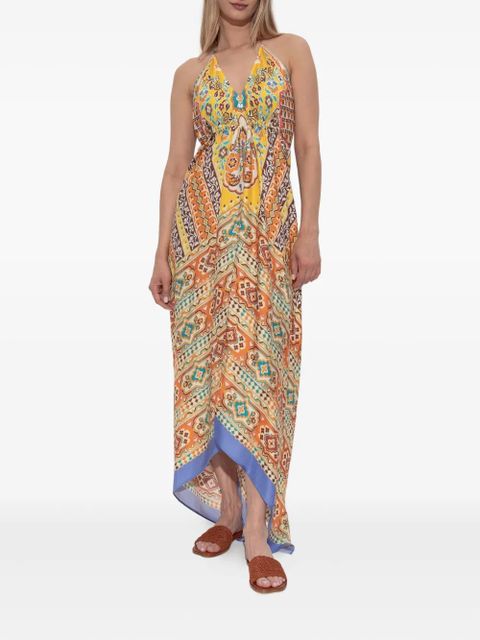 ETRO halter-neck patterned dress - Orange