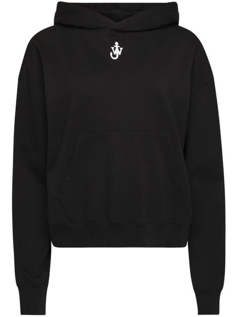 JW Anderson Anchor-embroidered hoodie - Black - zdjęcie produktu nr 1
