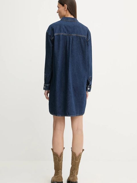 Marc O'Polo sukienka jeansowa kolor granatowy mini prosta 5000007938 - zdjęcie produktu nr 2