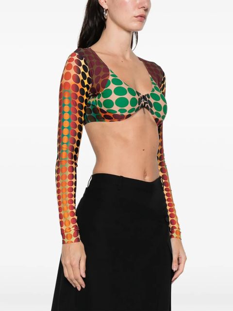 Jean Paul Gaultier polka dot top - Orange