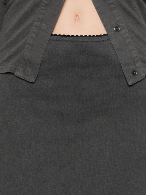 OUR LEGACY Picnic scalloped-trim midi skirt - Grey