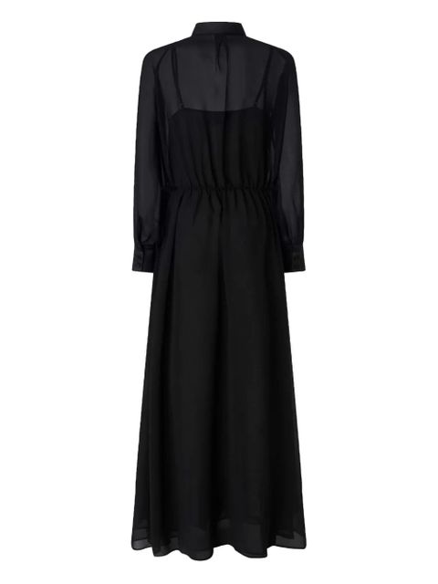 PINKO sheer-panel midi dress - Black - zdjęcie produktu nr 2
