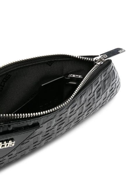 GCDS Comma Notte monogram shoulder bag - Black