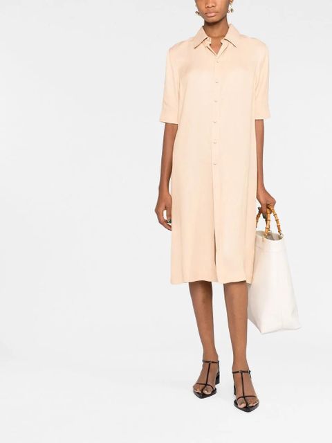 Jil Sander short-sleeve midi shirtdress - Neutrals