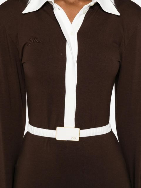 Rowen Rose collared midi dress - Brown