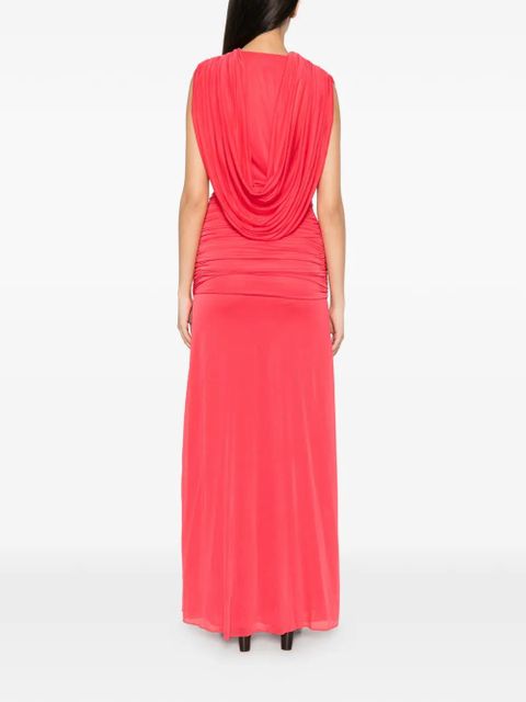 Christopher Esber Ripple ruched draped maxi dress - Red