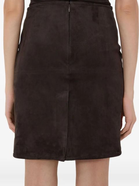 LouLou de Saison Engel suede oencil mini skirt - Brown - zdjęcie produktu nr 2