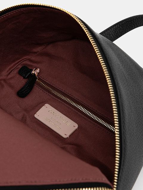 Coccinelle plecak skórzany damski kolor czarny duży gładki E1.TFK.14.02.01