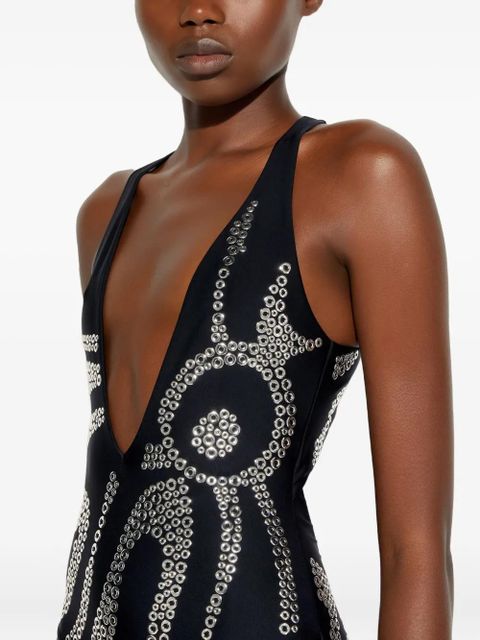 PUCCI embellished cross-back swimsuit - Black