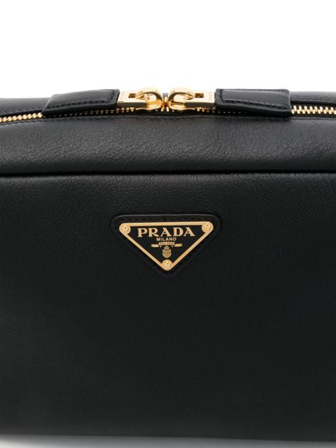 Prada triangle-logo shoulder bag - Black