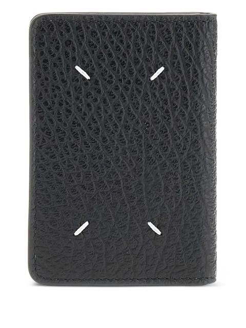 Maison Margiela textured four-stitches card holder - Black - zdjęcie produktu nr 1