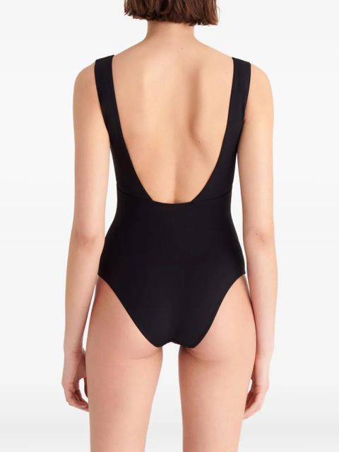 ERES Hold Up V-neck sophisticated one-piece swimsuit - Black