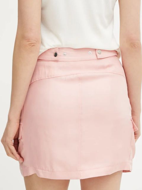 Guess spódnica MYLAH kolor różowy mini prosta W5GD0A WH6E0