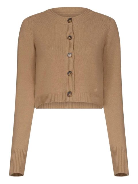 LouLou de Saison Zephir Lds button ribbed cardigan - Brown - zdjęcie produktu nr 1