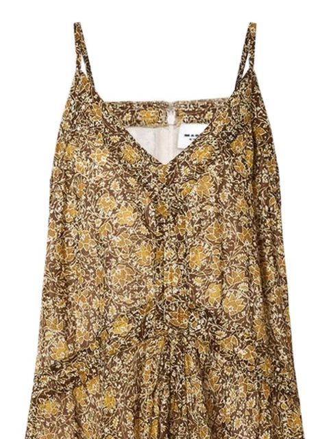MARANT ÉTOILE Danielle ruffled floral mini dress - Brown - zdjęcie produktu nr 2