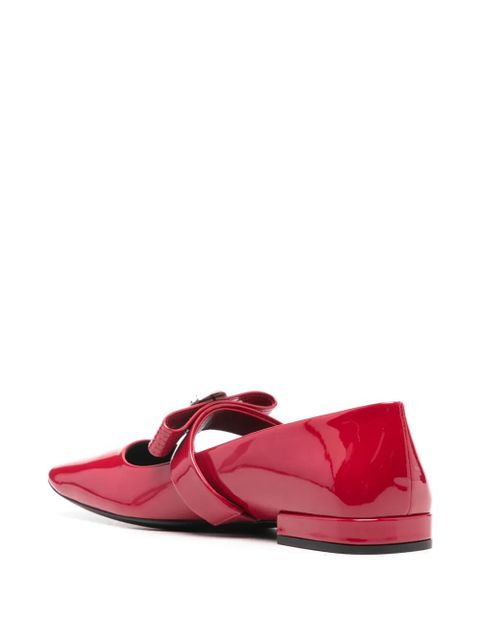Versace Gianni Ribbon ballerina shoes - Red
