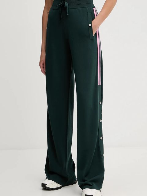 Pinko spodnie damskie kolor zielony szerokie high waist 105394 A2FQ - zdjęcie produktu nr 1