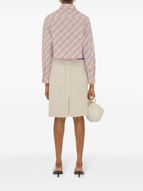 Burberry Vintage Check cropped shirt - Pink
