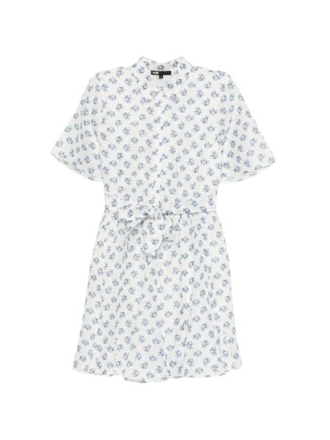 Maje small flowers-print mini dress - White - zdjęcie produktu nr 1