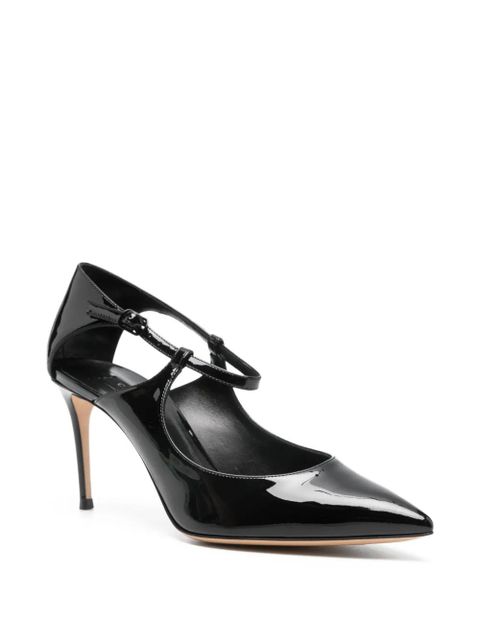 Casadei 80mm cut-out strap pumps - Black - zdjęcie produktu nr 2