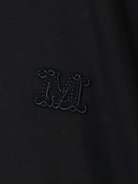 Max Mara embroidered-logo long-sleeve shirt - Black - zdjęcie produktu nr 2