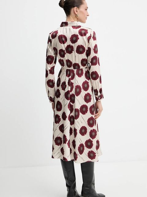 Marella sukienka Emme by Marella kolor beżowy midi rozkloszowana 2525226101200