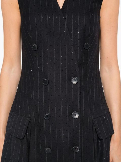 SANDRO rhinestone-embellished sleeveless dress - Blue