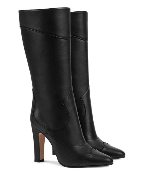 Gucci pointed toe block heel boots - Black - zdjęcie produktu nr 2