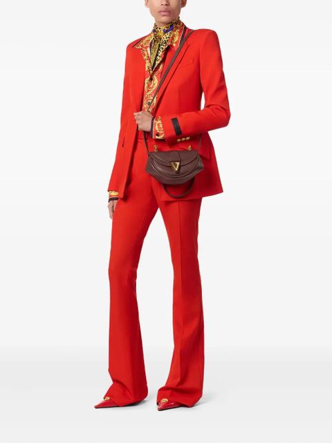 Versace small Virtus leather shoulder bag - Red