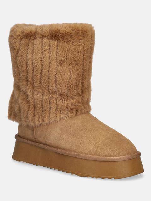 GOE śniegowce zamszowe kolor brązowy SS2N4308 BROWN - zdjęcie produktu nr 1