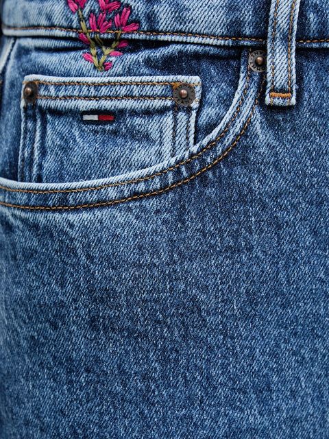 Tommy Jeans jeansy damskie kolor niebieski DW0DW21794