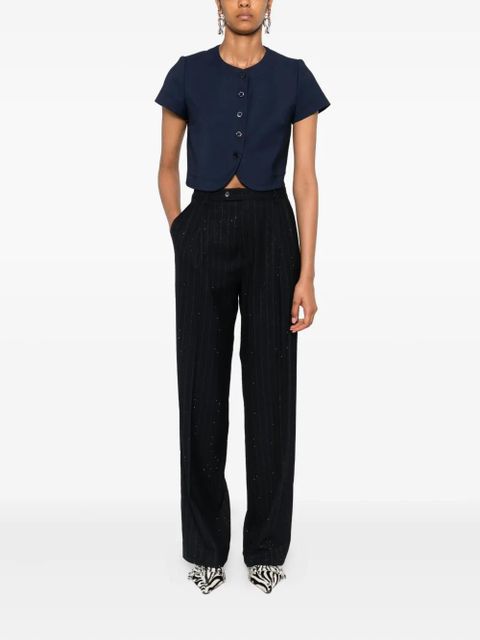 SANDRO button-fastening short-sleeve top - Blue - zdjęcie produktu nr 2