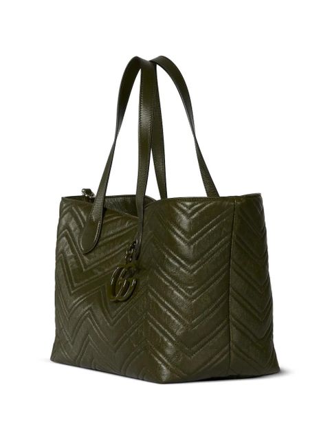 Gucci medium GG Marmont tote bag - Green - zdjęcie produktu nr 2