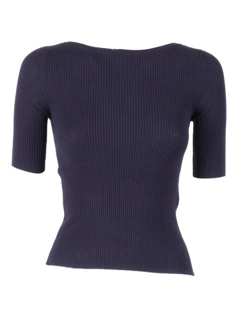 Weekend Max Mara Waser ribbed T-shirt - Blue - zdjęcie produktu nr 1