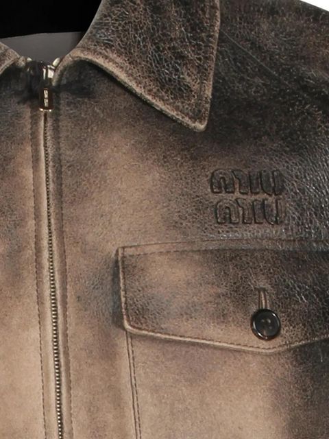 Miu Miu leather jacket - Brown