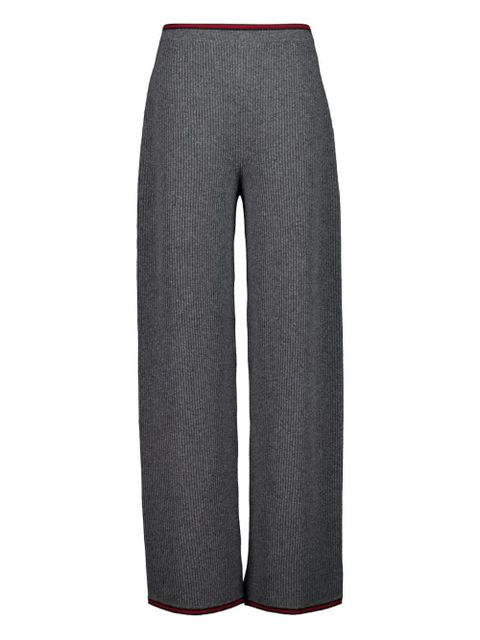 Gucci felted knit straight trousers - Grey - zdjęcie produktu nr 1