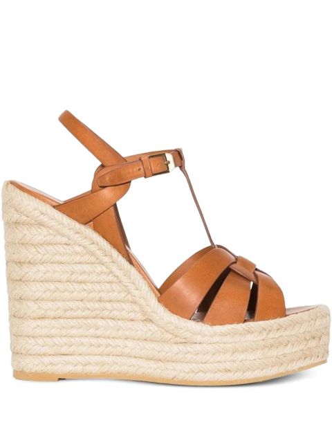 Saint Laurent strap buckle-detail espadrilles - Brown - zdjęcie produktu nr 1